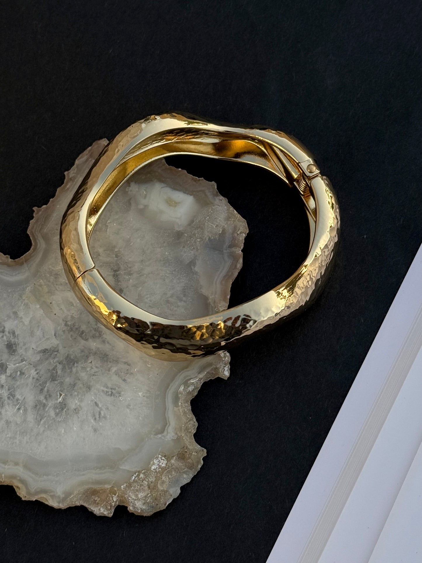 Ocean Wave Hammered Bangle