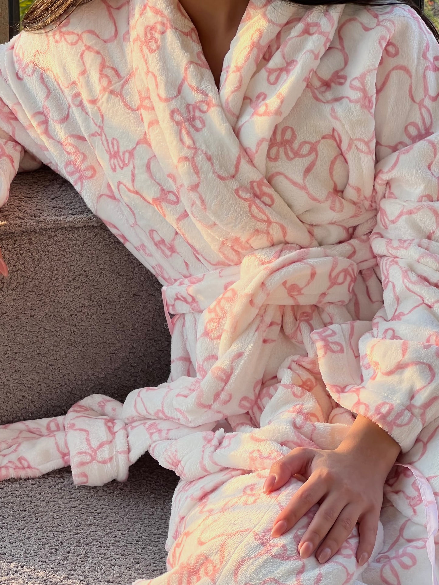 Pink Bow Robe