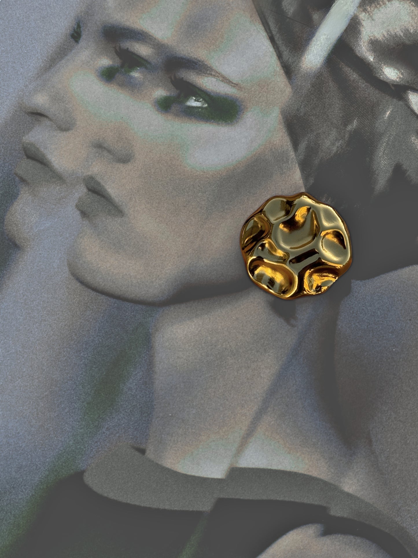 Gold Hammered Earrings