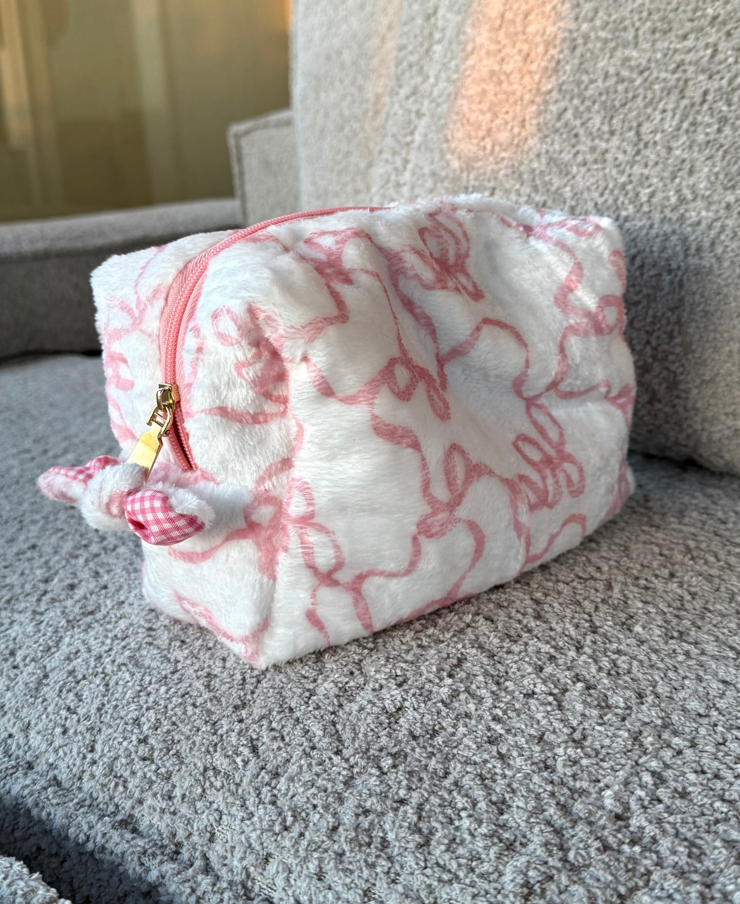 Pink Bows Makeup Bag