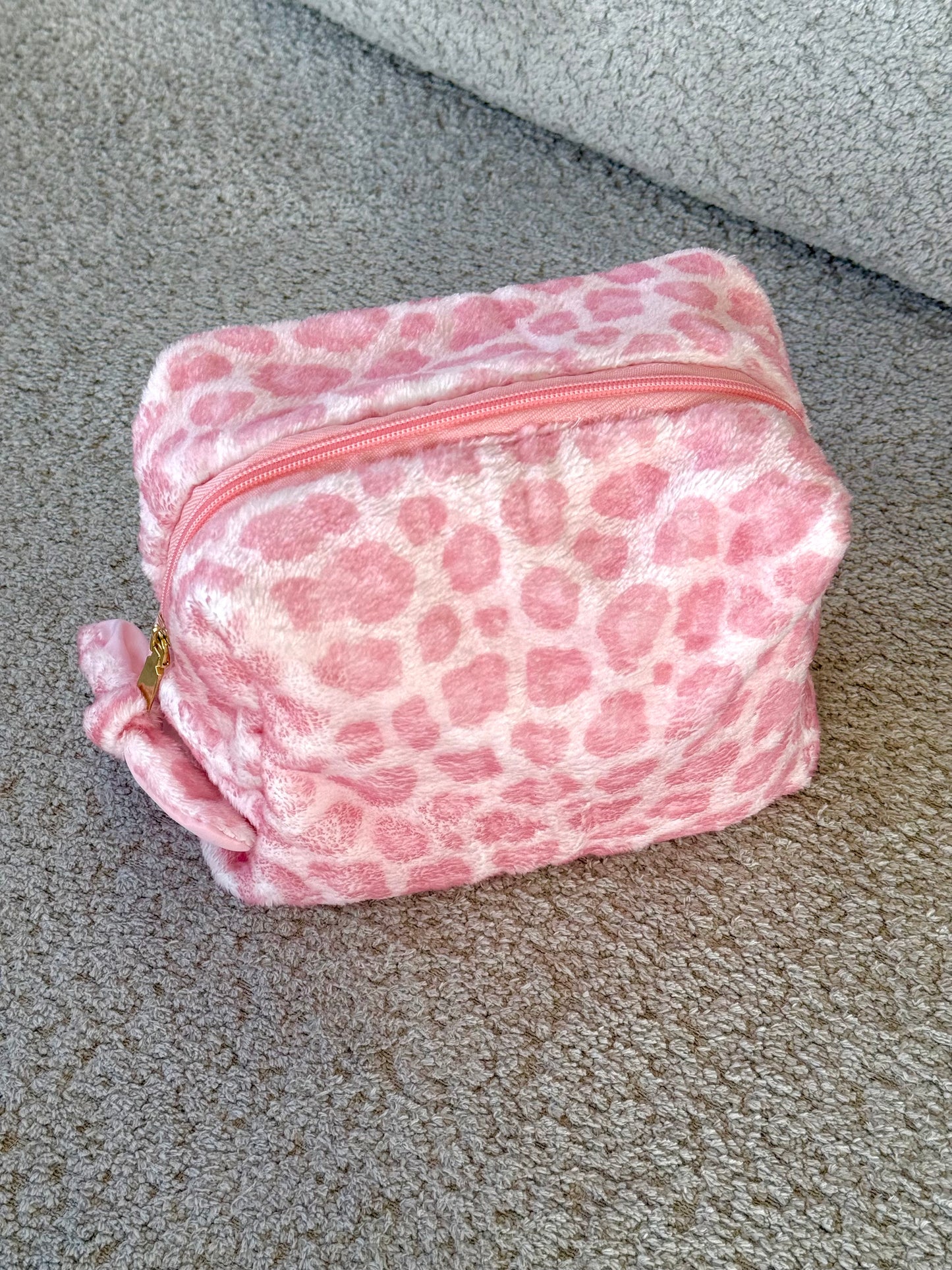 Pink Leopard Makeup Bag