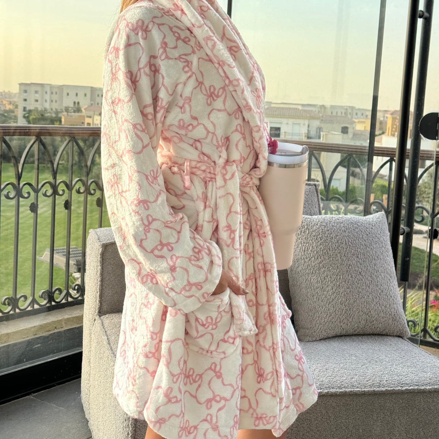Pink Bow Robe