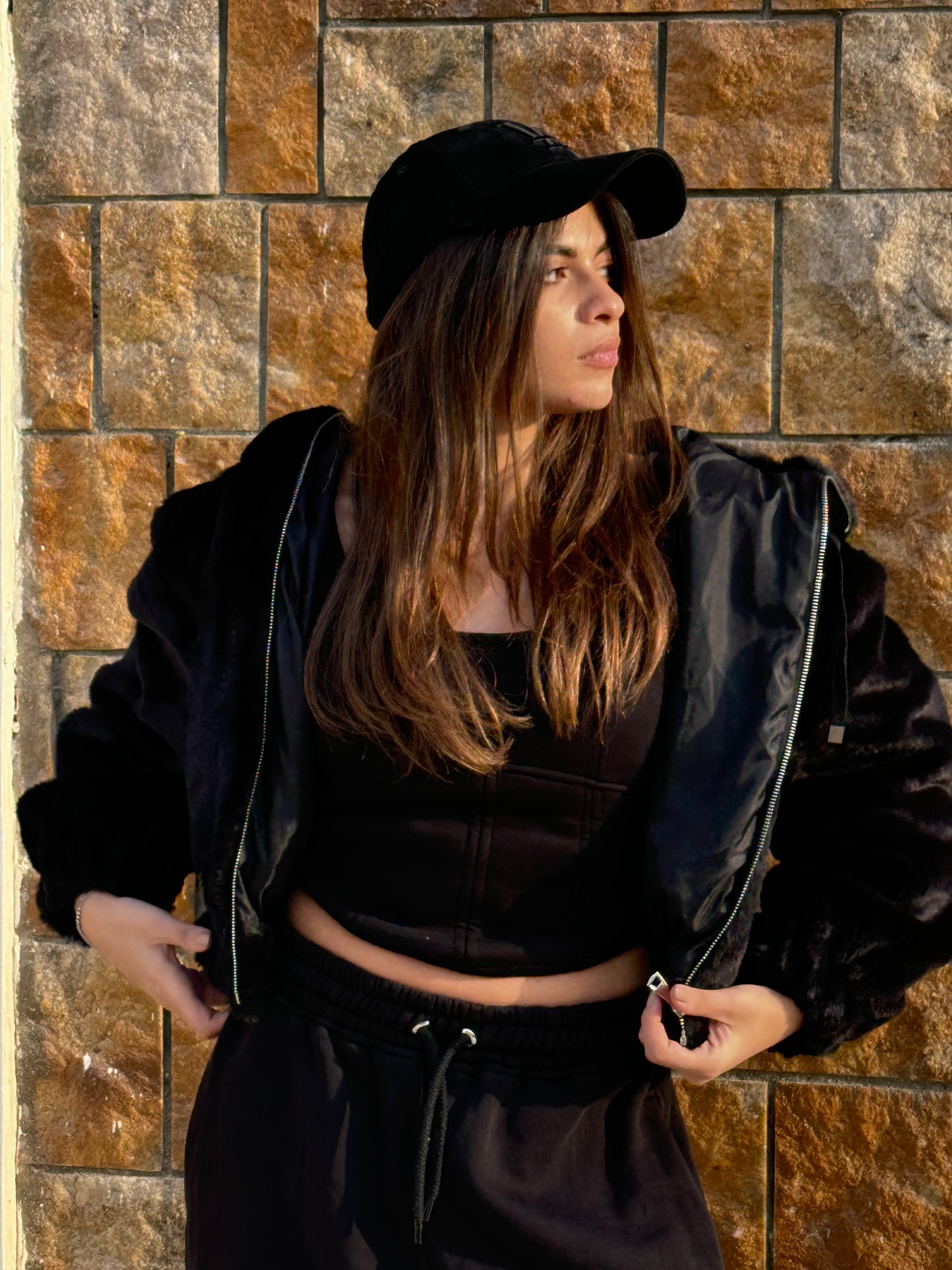 Black Faux Fur Jacket