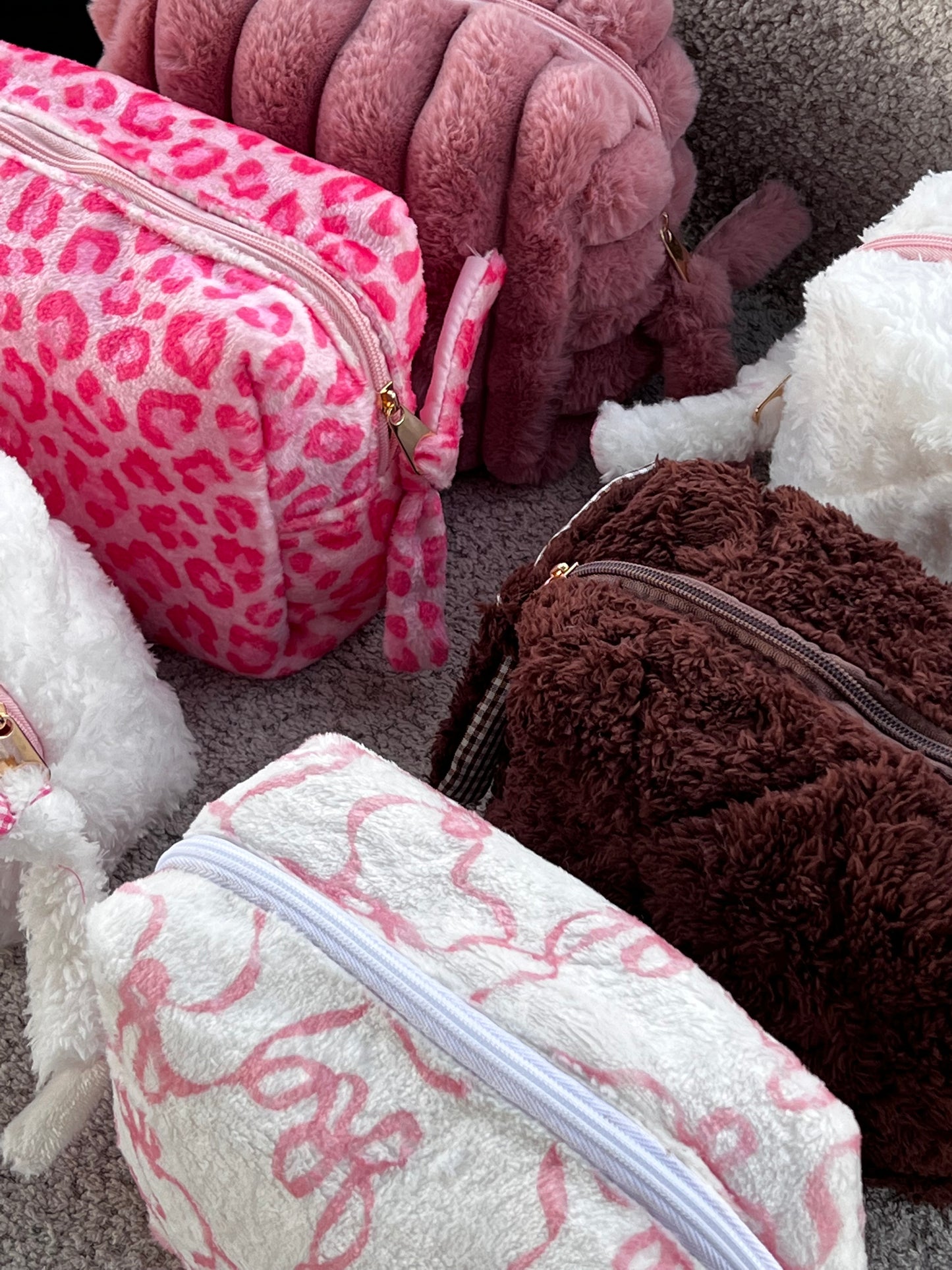 Pink Bows Makeup Bag