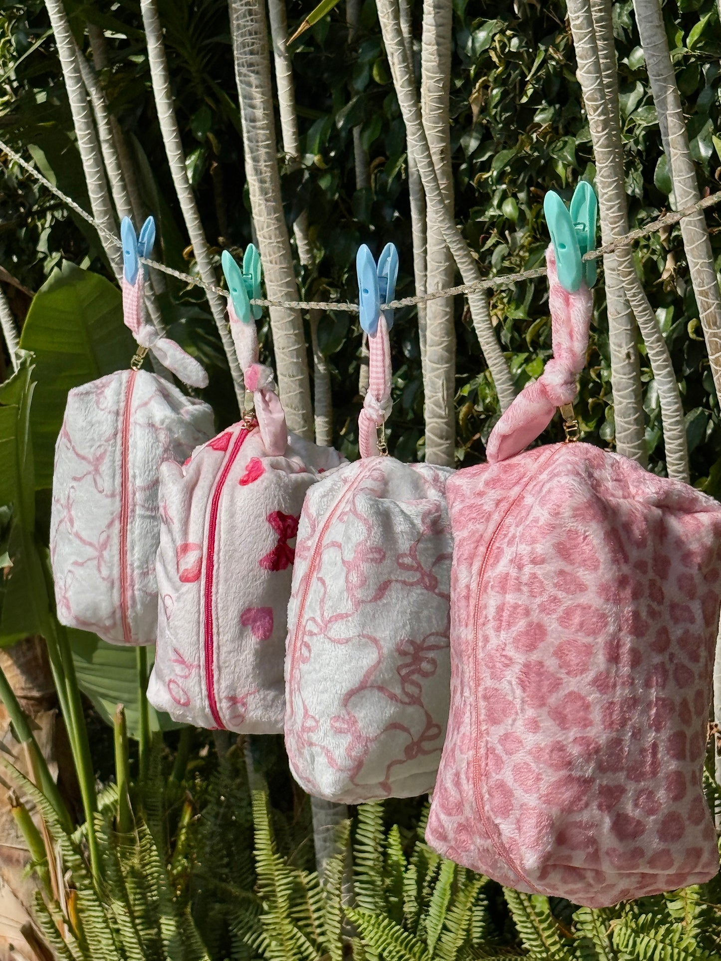 Velvet Knot Makeup Bag