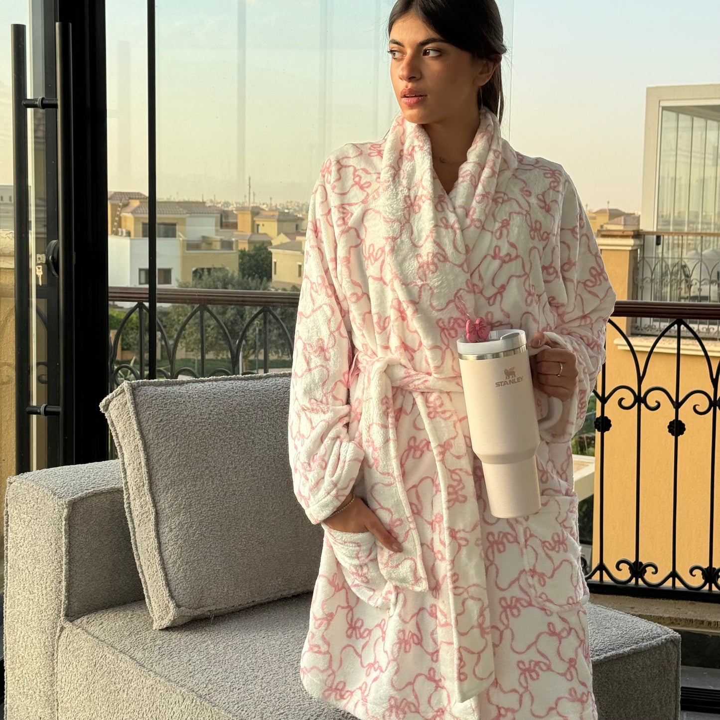 Pink Bow Robe