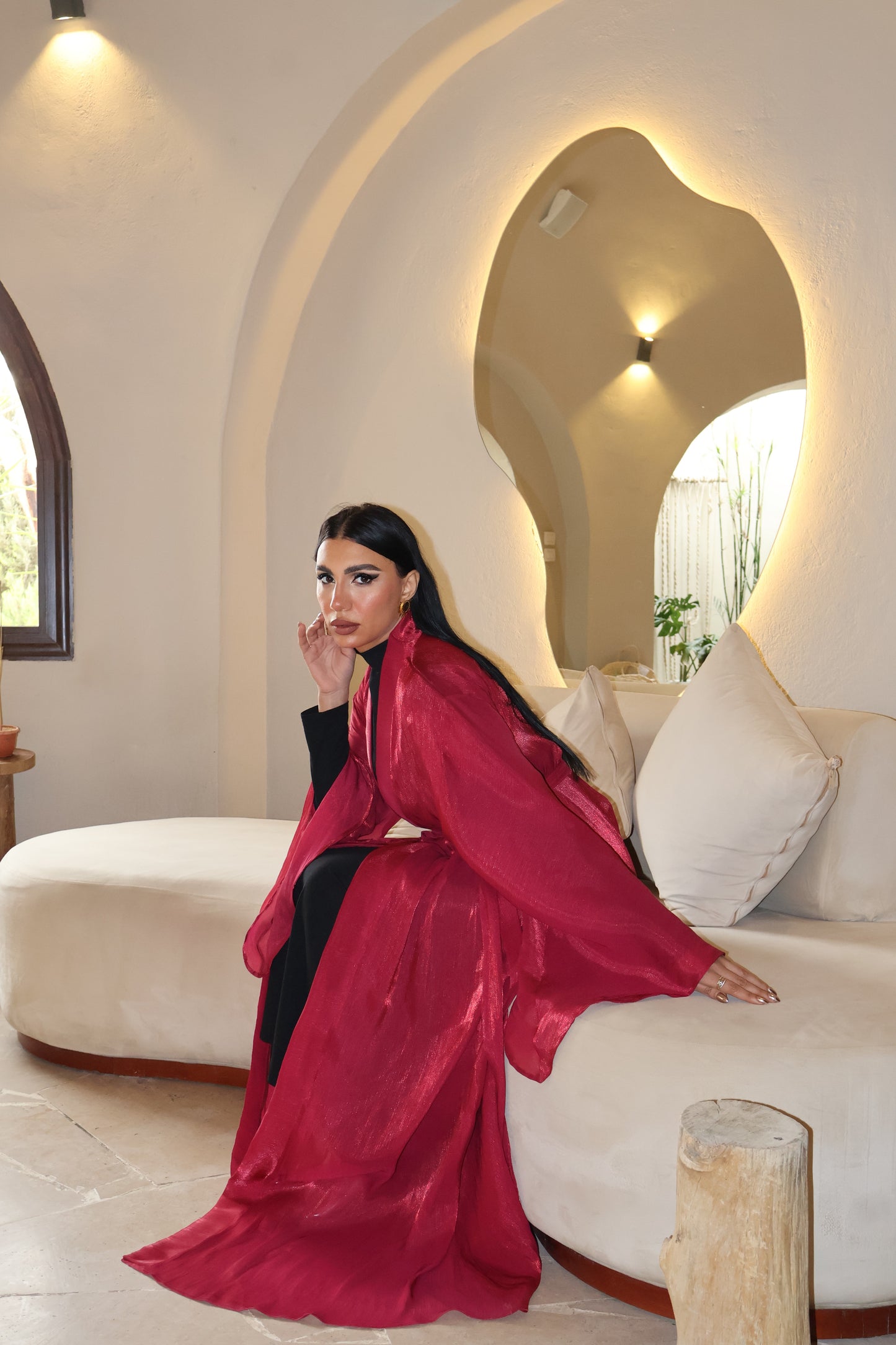 Cherry Red Kaftan