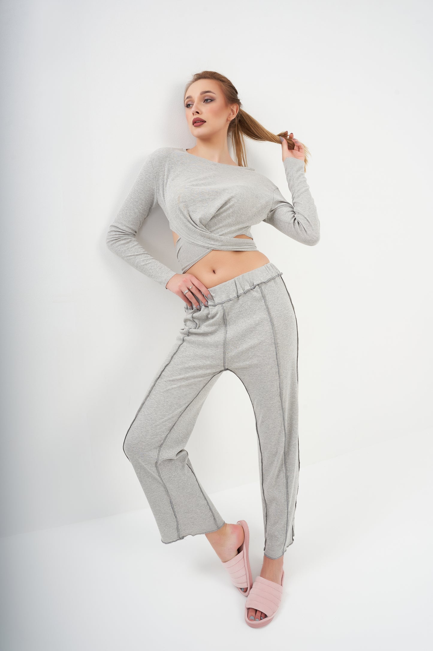Rib Grey Lounge Set