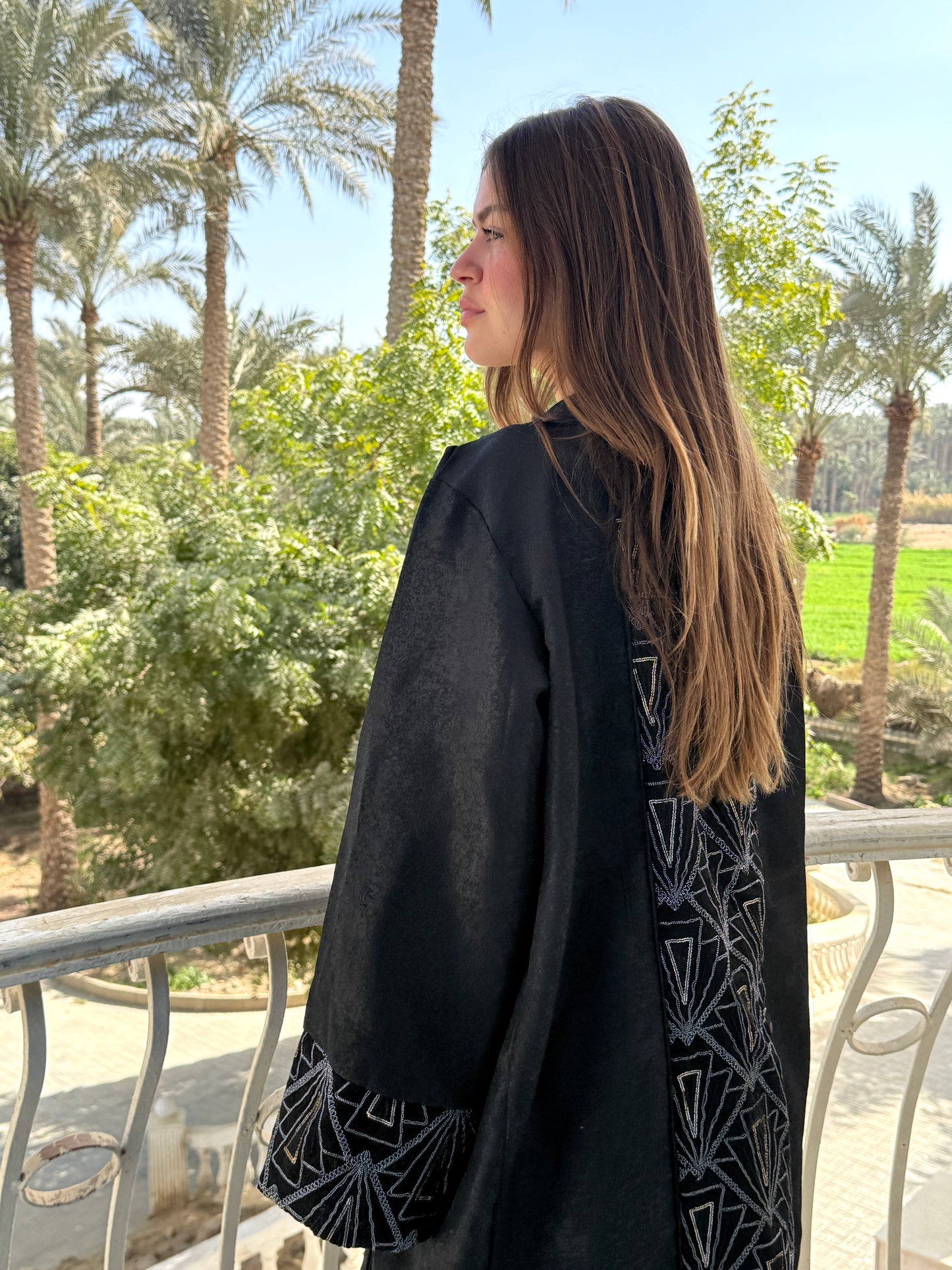 Black Embroidered Kaftan