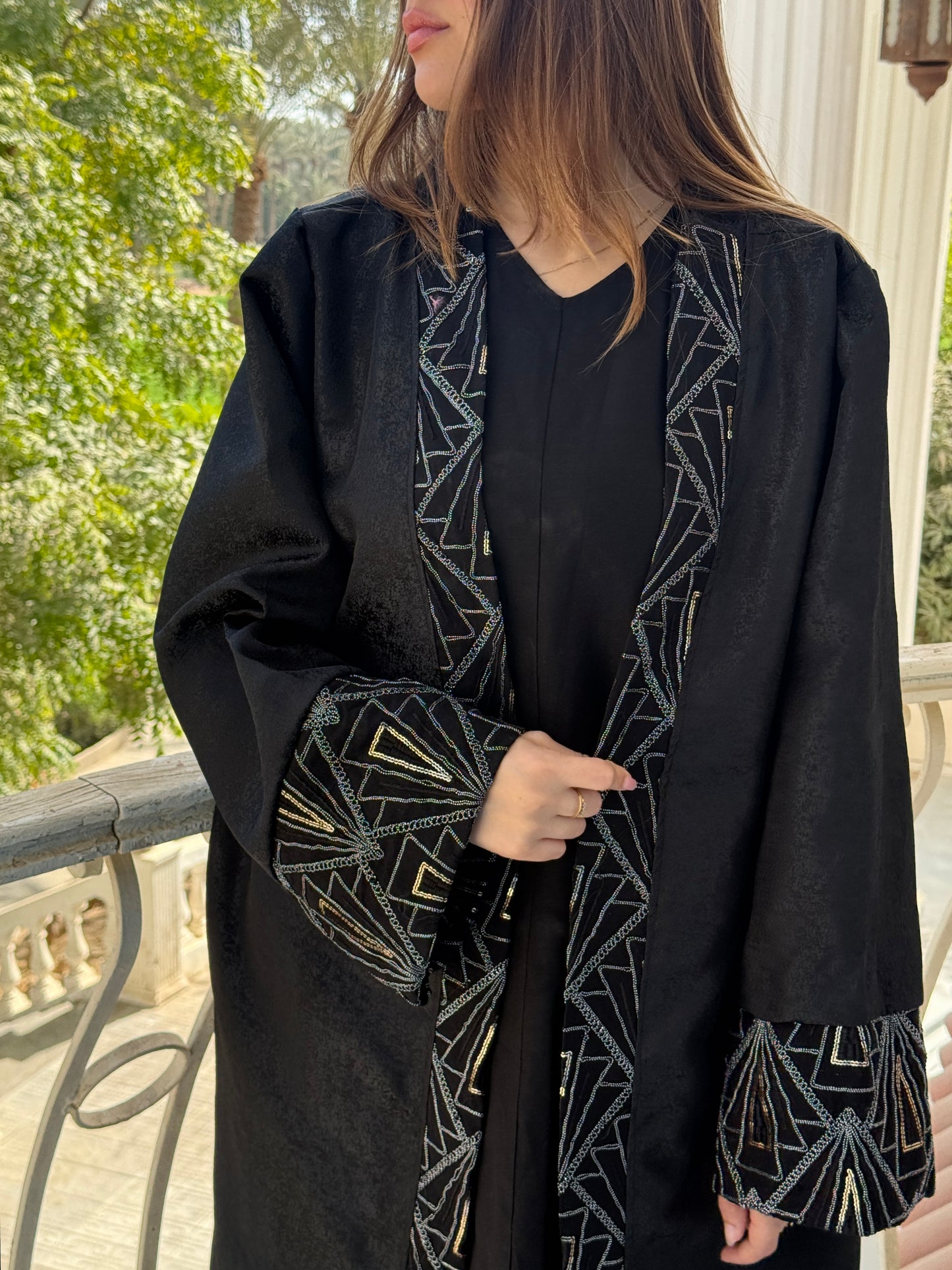 Black Embroidered Kaftan