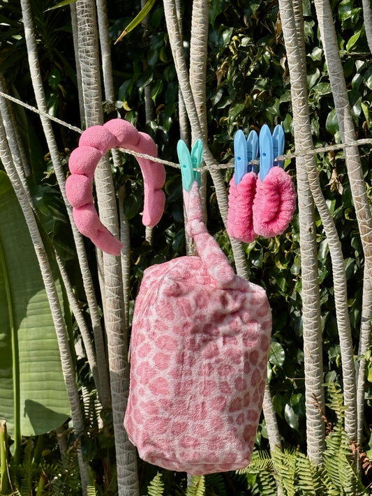 Pink Leopard Makeup Bag