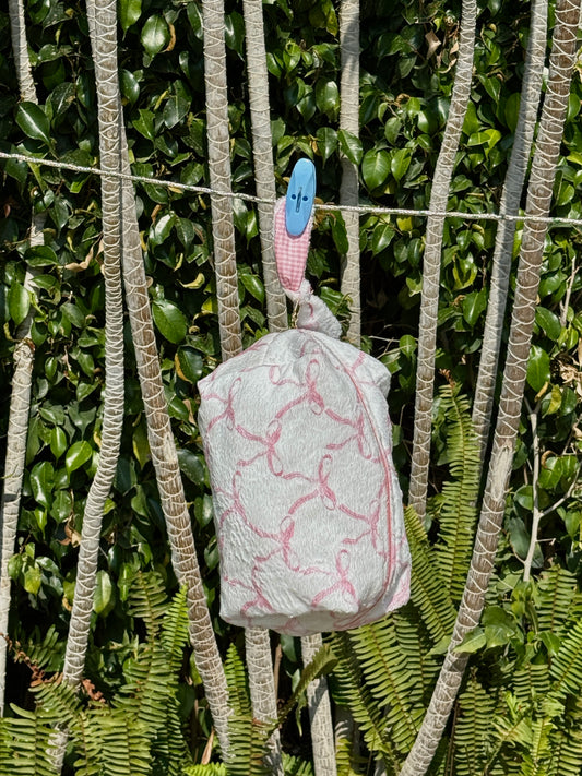 Velvet Knot Makeup Bag